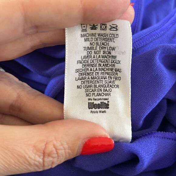 Vintage Actra 90’s Performance Tank Top Purple Large Woolite Wash Made in USA - Picture 3 of 4